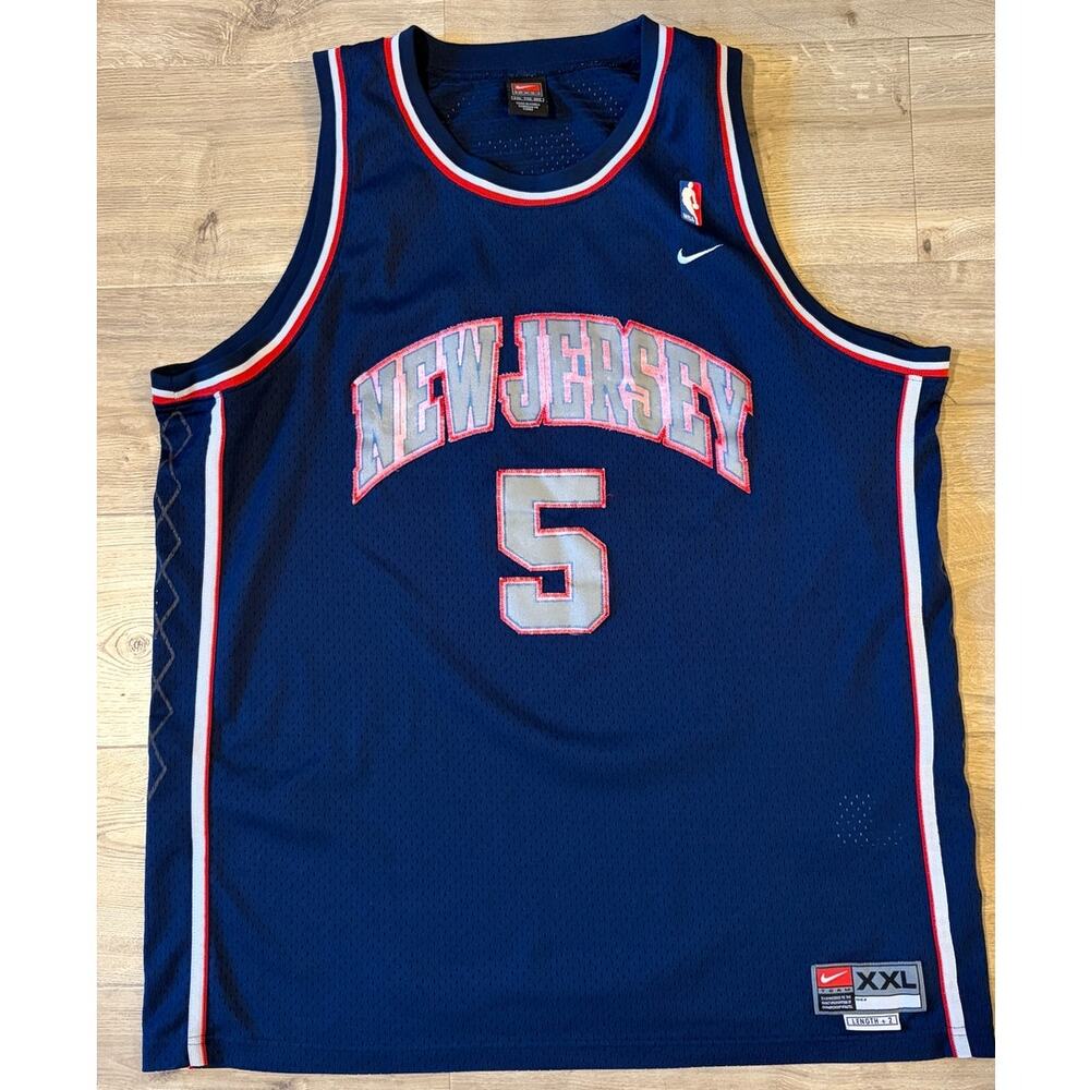 Vintage Nike Jason Kidd New Jersey Nets #5 NBA Jersey XXL Length +2 Y2K